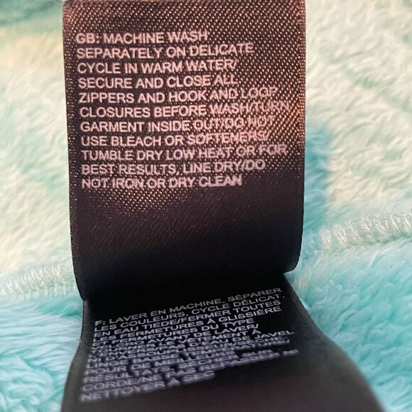 The North Face Pile Fleece Jacket Mint Green Zip Up Girls XL 18 - Picture 6 of 10